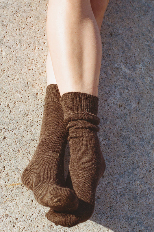 Walnut Classic Mohair Sock